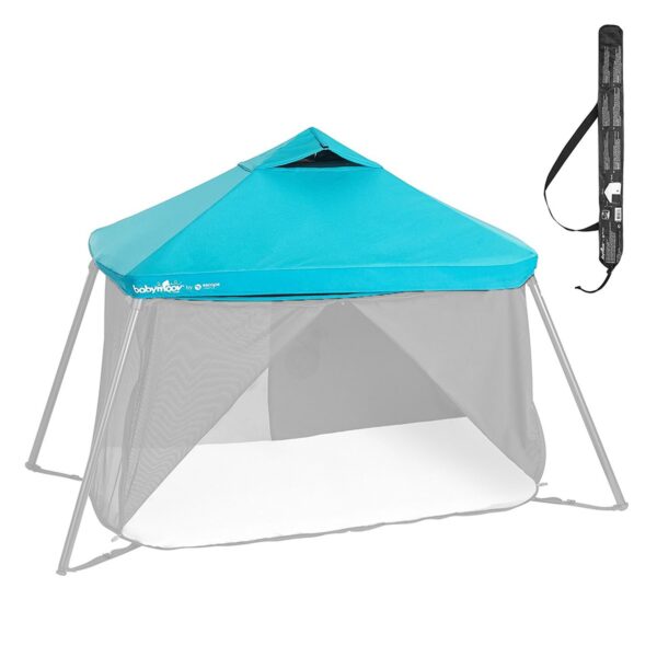 Babymoov Naos Anti-UV Protection Mesh Canopy Privacy Cover Attachment for Naos Portable Travel Cot, Shade Indoor and Outdoor Use, Blue (Canopy Only)