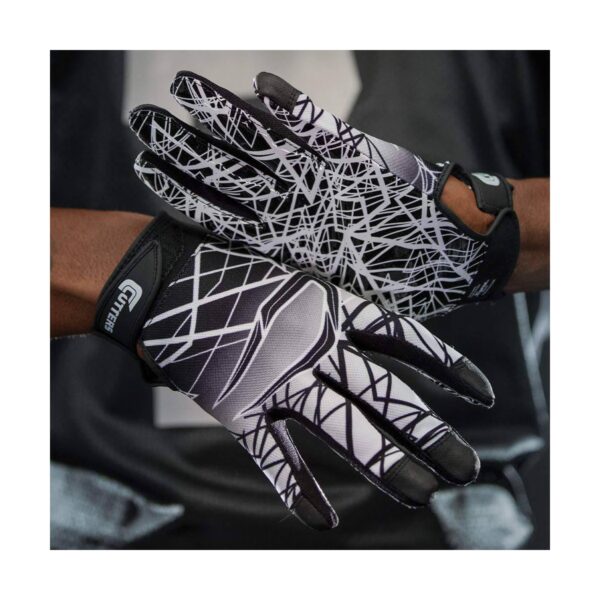Cutters Game Day Receiver Adult Gloves Black - M