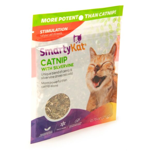 SmartyKat Silvervine & Catnip Blend Resealable Pouch Cat Treats -  0.75oz