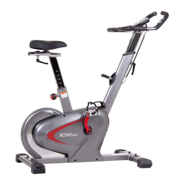 Body Flex Sports Body Rider BCY6000 Indoor Upright Exercise Bike with Curve Crank Technology, Rear Drive Flywheel, and Heart Rate Monitor System