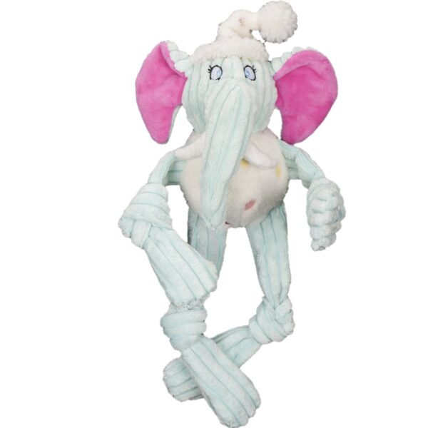 HuggleHounds HuggleHappy Birthday Long and Lankie Party Elephant Durable Toy for Dogs
