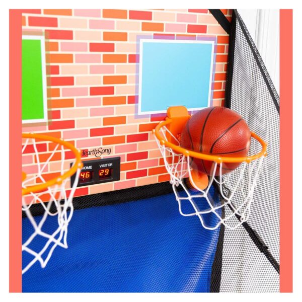 HearthSong Over-the-Door Dual Electronic Basketball Game with Sound Effects