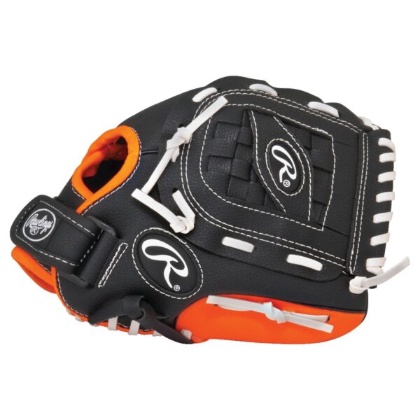 Rawlings Players Series 10.5" T Ball Gloves - Black/Orange