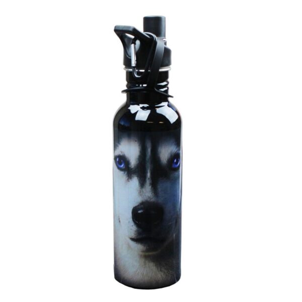 Just Funky The Mountain Siberian Husky Face Water Bottle