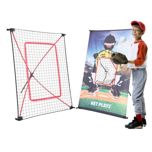 Net Playz 3' x 5' Jr Baseball/Softball Trainer Combo - Black