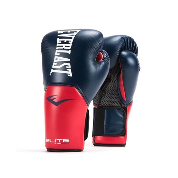 Everlast Pro Style Elite Exercise Workout Training Boxing Gloves for Sparring, Heavy Bag and Mitt Work, Size 14 Ounces, Navy/Red