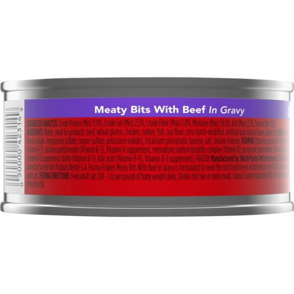 Purina Friskies Meaty Bits with Beef In Gravy Wet Cat Food - 5.5oz