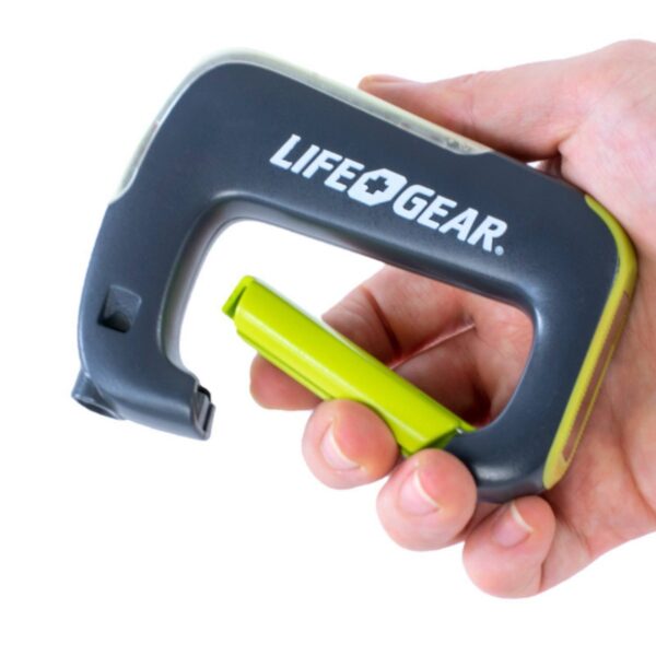 Life Gear Adventure Carabiner with Magnetic Base and S.O.S. 250 Lumens LED Flasher with Safety Whistle