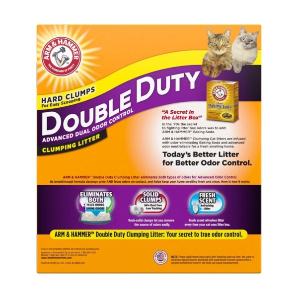 Arm & Hammer Double Duty Advanced Dual Odor Control Clumping Litter - 29lbs