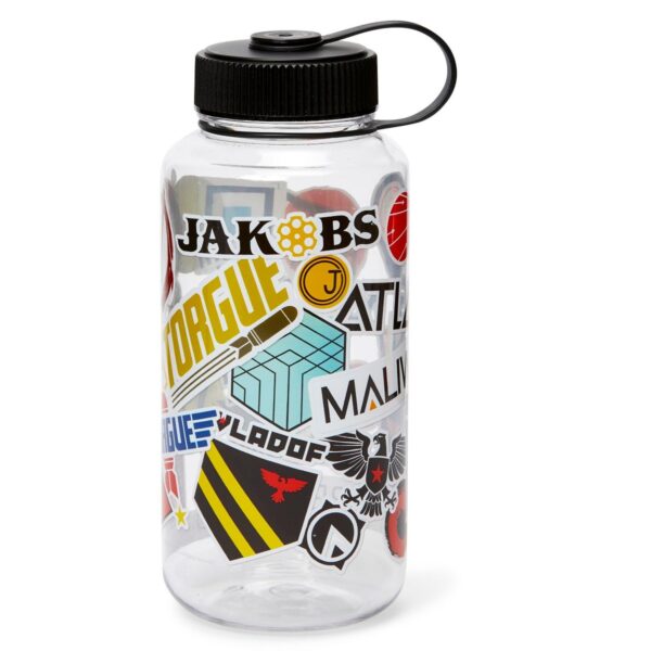 Just Funky Borderlands Manufacturer Logos Plastic Water Bottle - 32-Ounces