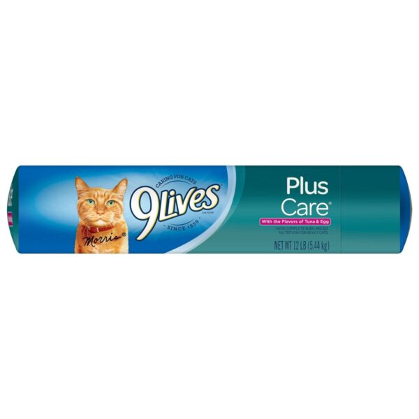 9 Lives Plus Care with Tuna & Egg Complete & Balanced Dry Cat Food - 12lbs