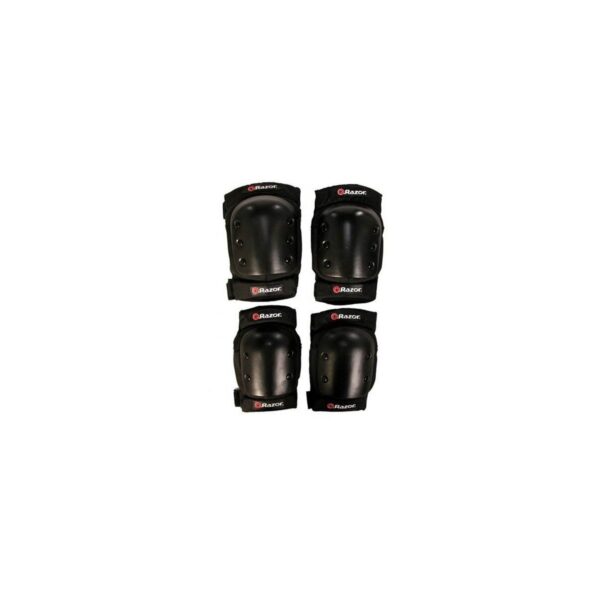 Razor Deluxe Child Multi-Sport Elbow & Knee Pad Safety Pro Set,  Black | 96784