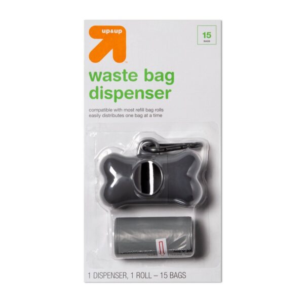 Dog Waste Bag Dispenser with 1 Roll of Bags/15 bags - up & up™