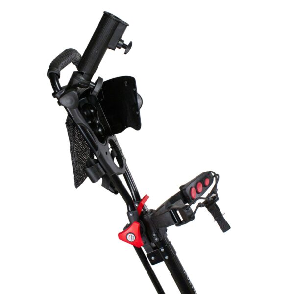 Northlight 48" Black and Red Easy Folding 3 Wheel Golf Bag Push Cart