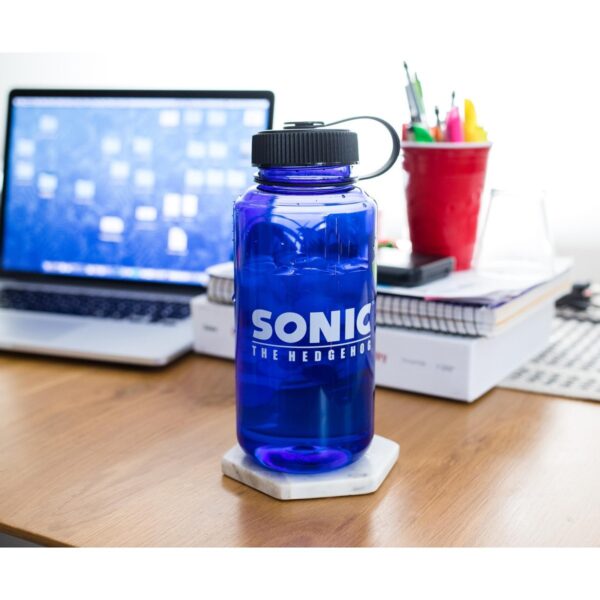 Just Funky Sonic The Hedgehog Character Plastic Water Bottle | Holds 32 Ounces