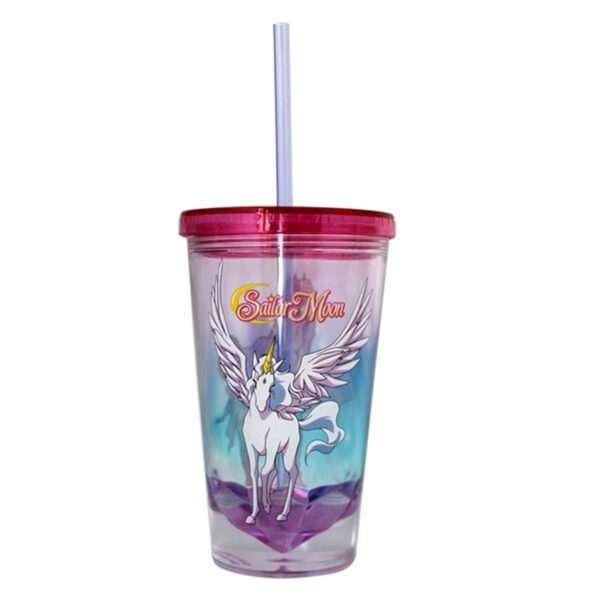 Just Funky Sailor Moon Pegasus Diamond Bottom 16oz Carnival Cup w/ Straw & Lid
