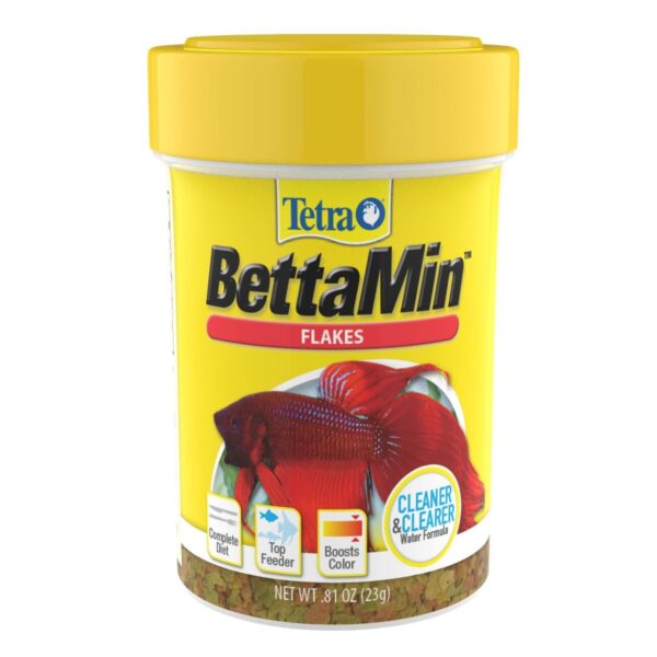 Tetra BettaMin Tropical Medley Flakes Cleaner & Clearer Water Formula 0.81oz