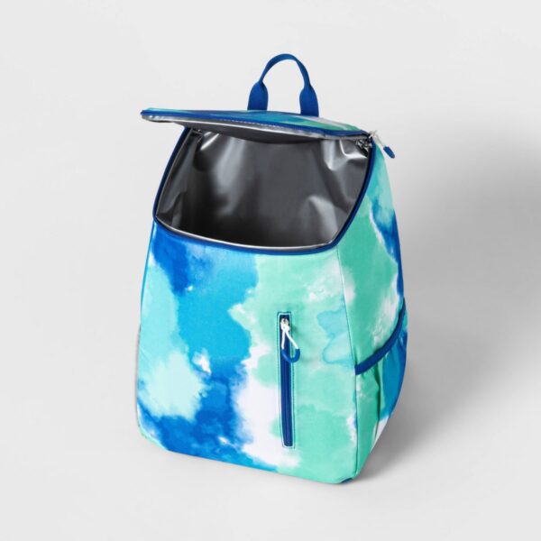 14.4qt Backpack Cooler Tie Dye Blue - Sun Squad™