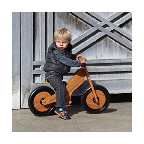 Kinderfeets Durable Wooden Resting Pedal Starter Balance Bike and Toddler Training Bicycle Sturdy Ride On Toy for 2 Years and Older, Bamboo