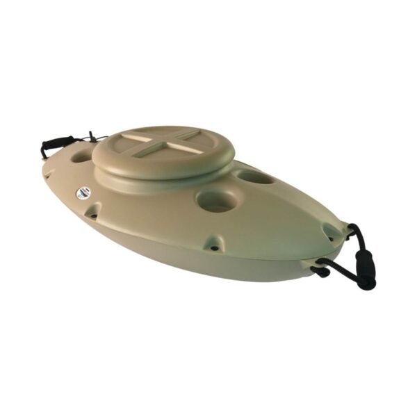 CreekKooler Portable Floating Insulated 30 Quart Kayak Beverage Cooler, Tan