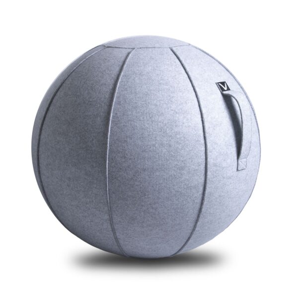 Vivora Luno MAX Classic Series Luxury Felt Sitting and Fitness Ball Chair with Handle, Marble