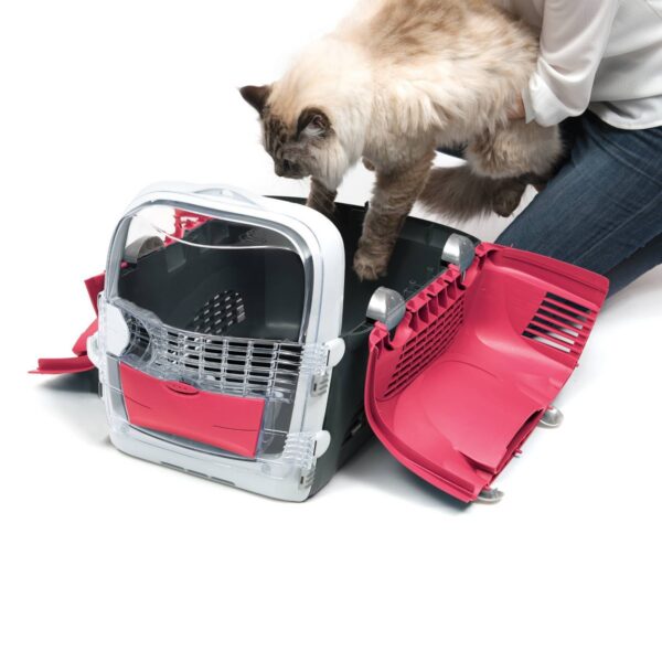 Catit Cabrio Dog and Cat Carrier - Cherry Red