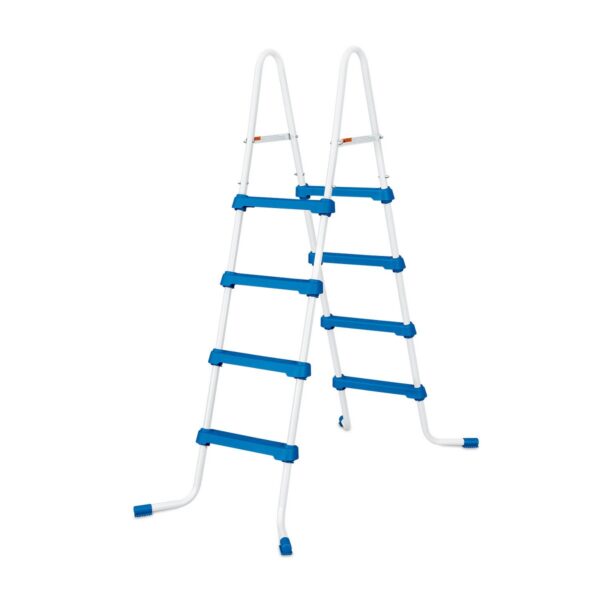 Summer Waves P54480000 48 Inch SureStep 48 Step Heavy Duty Steel Outdoor Above Ground Swimming Pool Ladder, Blue