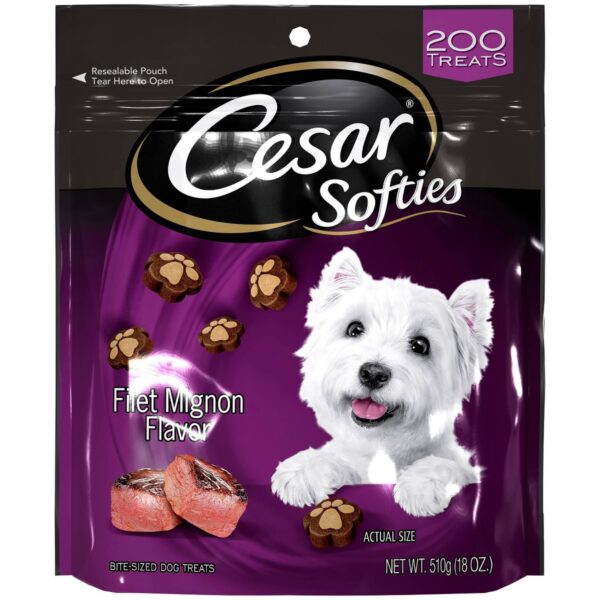 Cesar Softies Beef and Filet Mignon Flavor Chewy Dog Treats - 18oz