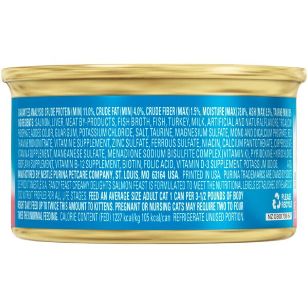 Purina Fancy Feast Creamy Delights with a Touch of Real Milk Gourmet Wet Cat Food Salmon Feast - 3oz