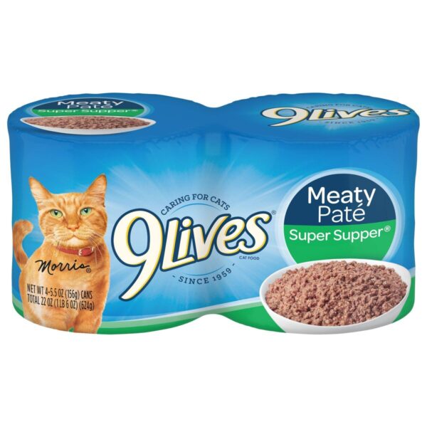 9Lives Meaty Paté Super Super Wet Cat Food - 5.5oz/4ct Pack