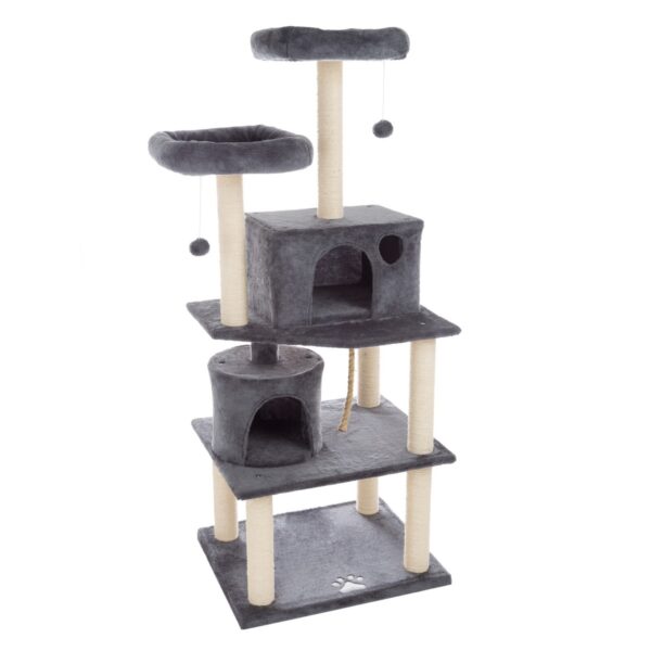 Pet Pal 5-Tier Cat Tower and Kitty Condo, Gray