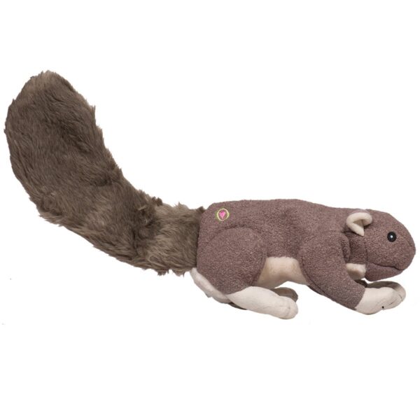 HuggleHounds Big Feller Squirrel Durable Plush Toy for Dogs, Large, 22 Inches Long