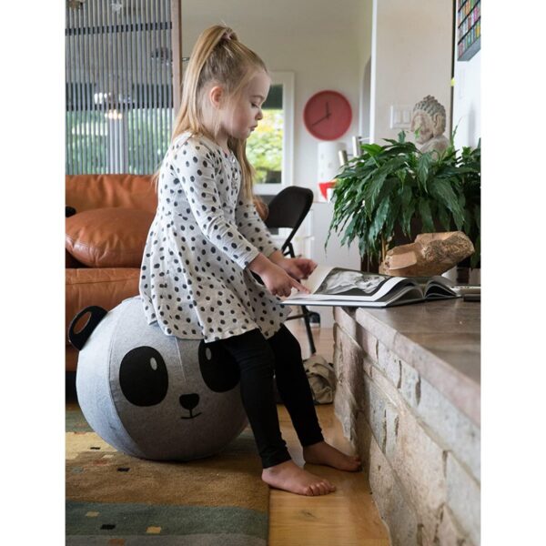 Vivora Niko Children's Anti Burst Inflatable 18 Inch Spherical Bounce Exercise Ball Ergonomic Chair, Panda Bear