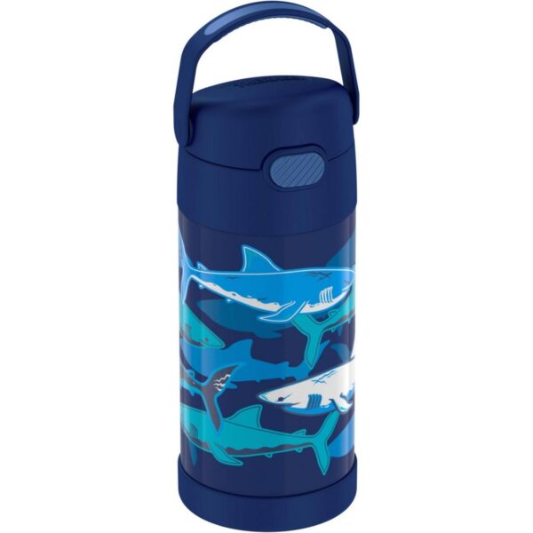 Thermos Sharks 12oz FUNtainer Water Bottle with Bail Handle - Blue