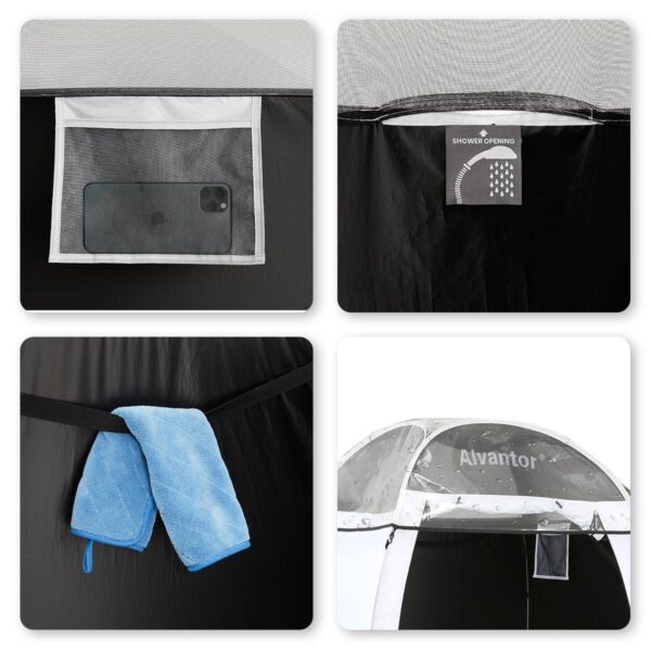 4' x 4' x 7' Pop-up Portable Outdoor Shower Tent - Alvantor