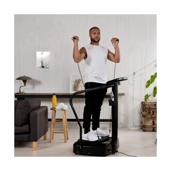 Lifepro Portable Home Body Weight Training Fitness Exercise Workout Rhythm Vibration Plate Platform Equipment Machine Set w/ Resistance Bands