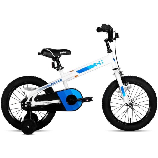 JOYSTAR 039 Whizz Series 16-Inch Ride On Bicycle Kid's Sport BMX Bike with Training Wheels for Children Ages 4 to 7 Years Old, White