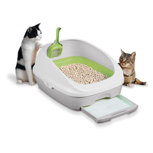Purina Tidy Cats Litter Box System BREEZE System Starter Kit Litter Box Litter Pellets & Pads