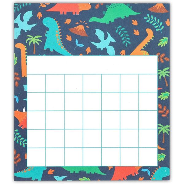 60-Pack Classroom Incentive Charts, Motivate Nice Behavior for Teachers Students, Dinosaur Themed, 6x5.25"