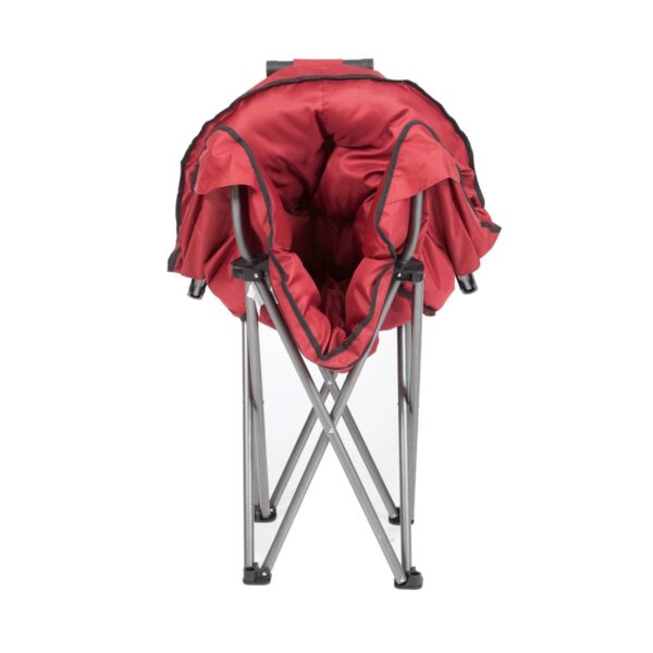 Mac Sports Folding Padded Outdoor Club Camping Chair with Carry Bag, Wine Red