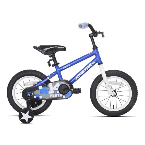 Joystar Pluto 12 Inch Kids Toddler Bike Bicycle with Training Wheels, Rubber Tires, and Coaster Brake, Ages 2 to 4, Blue