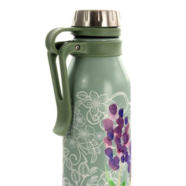 Gibson Elite Lavender Cottage 25 Ounce Stainless Steel Thermal Bottle