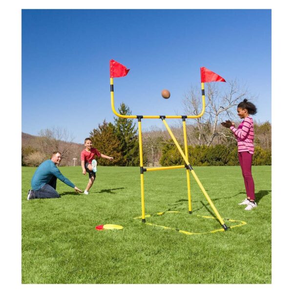 HearthSong Football and Disc Target Kick 'n Toss Set for Kids' Outdoor Active Play