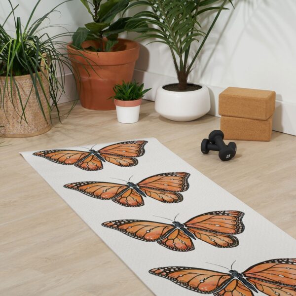 Avenie Monarch Butterfly Orange (6mm) 24" x 70" Yoga Mat - Society6
