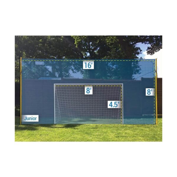 Open Goaaal JX-OGFJ3 Adjustable Soccer Practice Net Rebounder Backstop with Training Goal, Junior Size