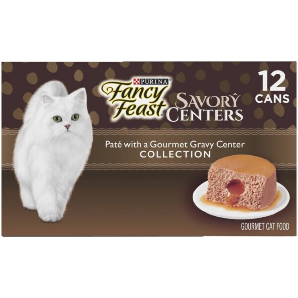 Purina Fancy Feast Savory Centers Paté Collection Gourmet Wet Cat Food - 3oz/12ct Variety Pack