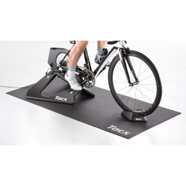 Garmin Tacx Rollable Water Repellent Foam Cyclist Gym Exercise Fitness Equipment Trainer Floor Mat Accessory for Stationary Bikes and Home Gyms, Black