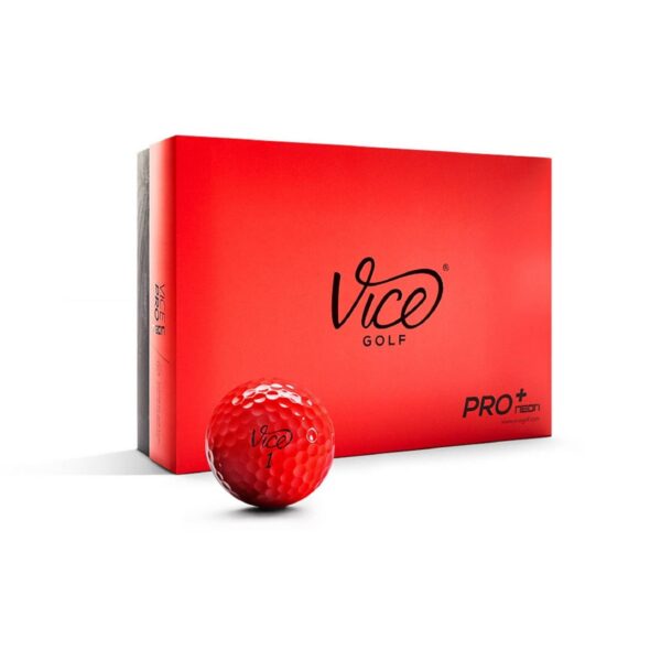 Vice Pro Plus Golf Balls - Neon Red