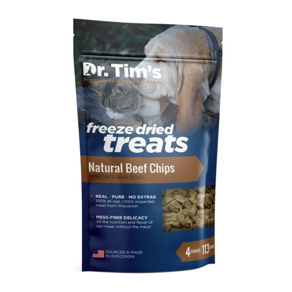 Dr. Tim's Pet Food Freeze Dried Beef Chips - 4oz