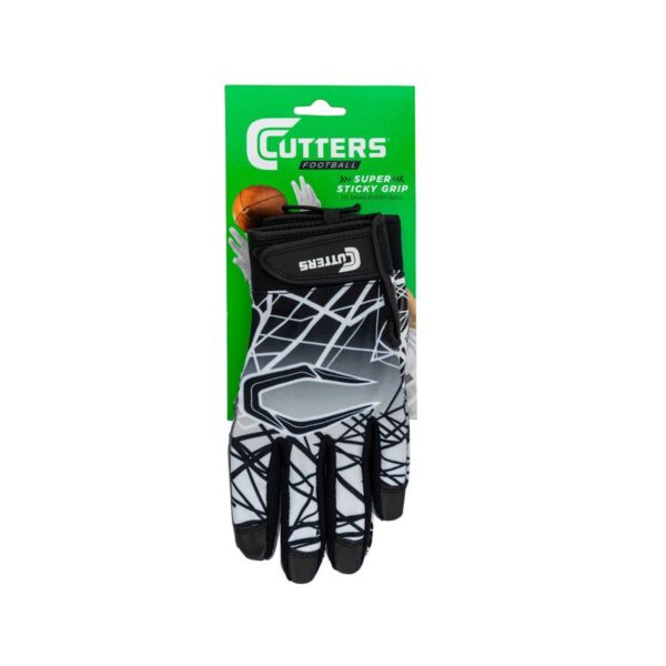 Cutters Game Day Receiver Adult Gloves Black - L